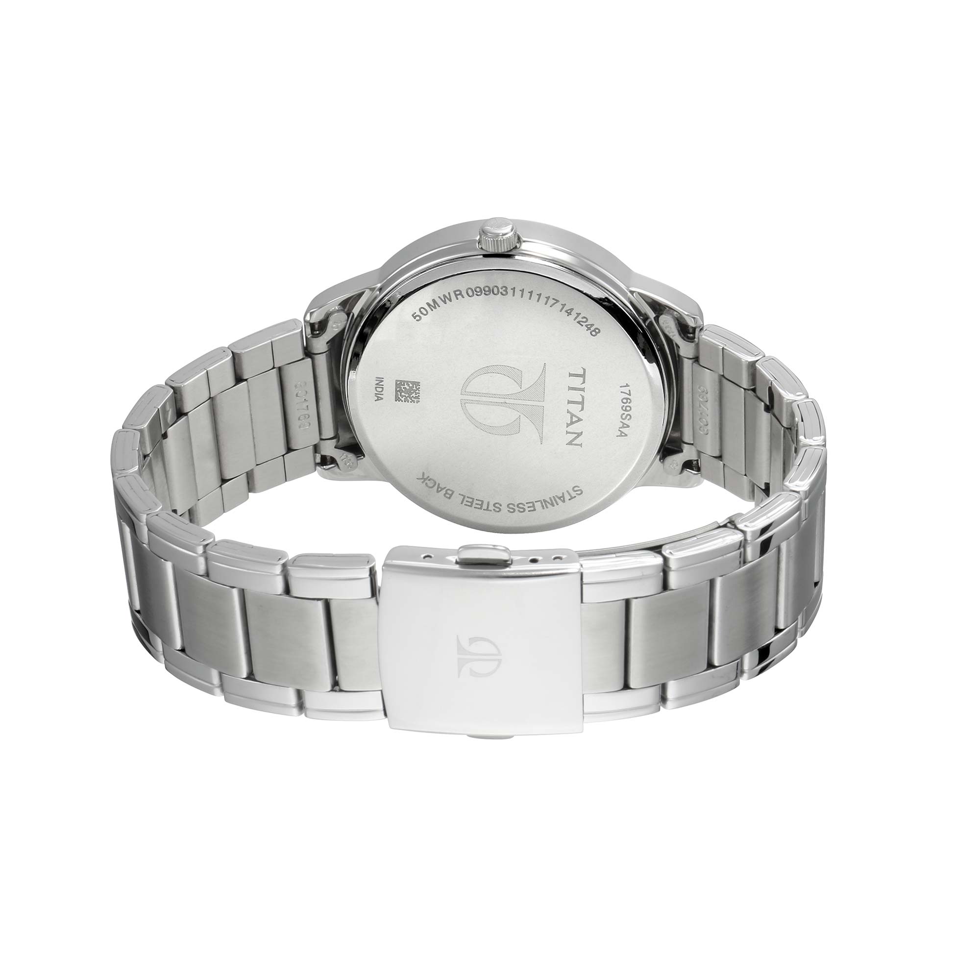 Titan Workwear White Dial Multi Stainless Steel Strap watch for Men