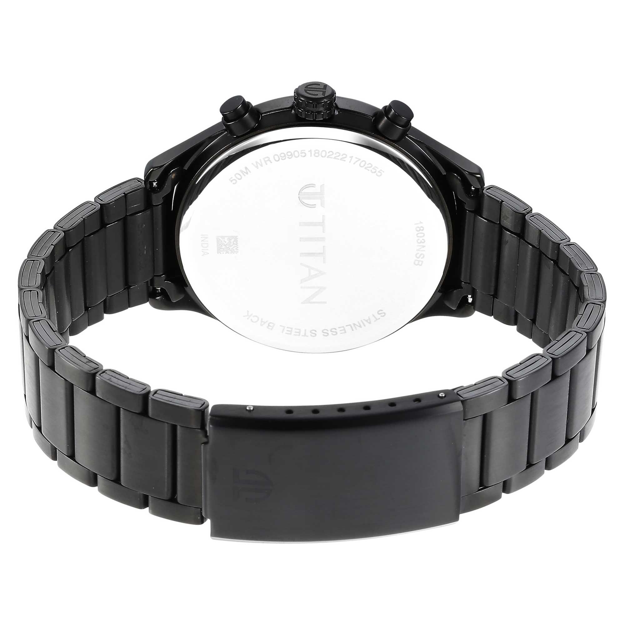 Titan Neo Black Dial Multi Stainless Steel Strap watch for Men