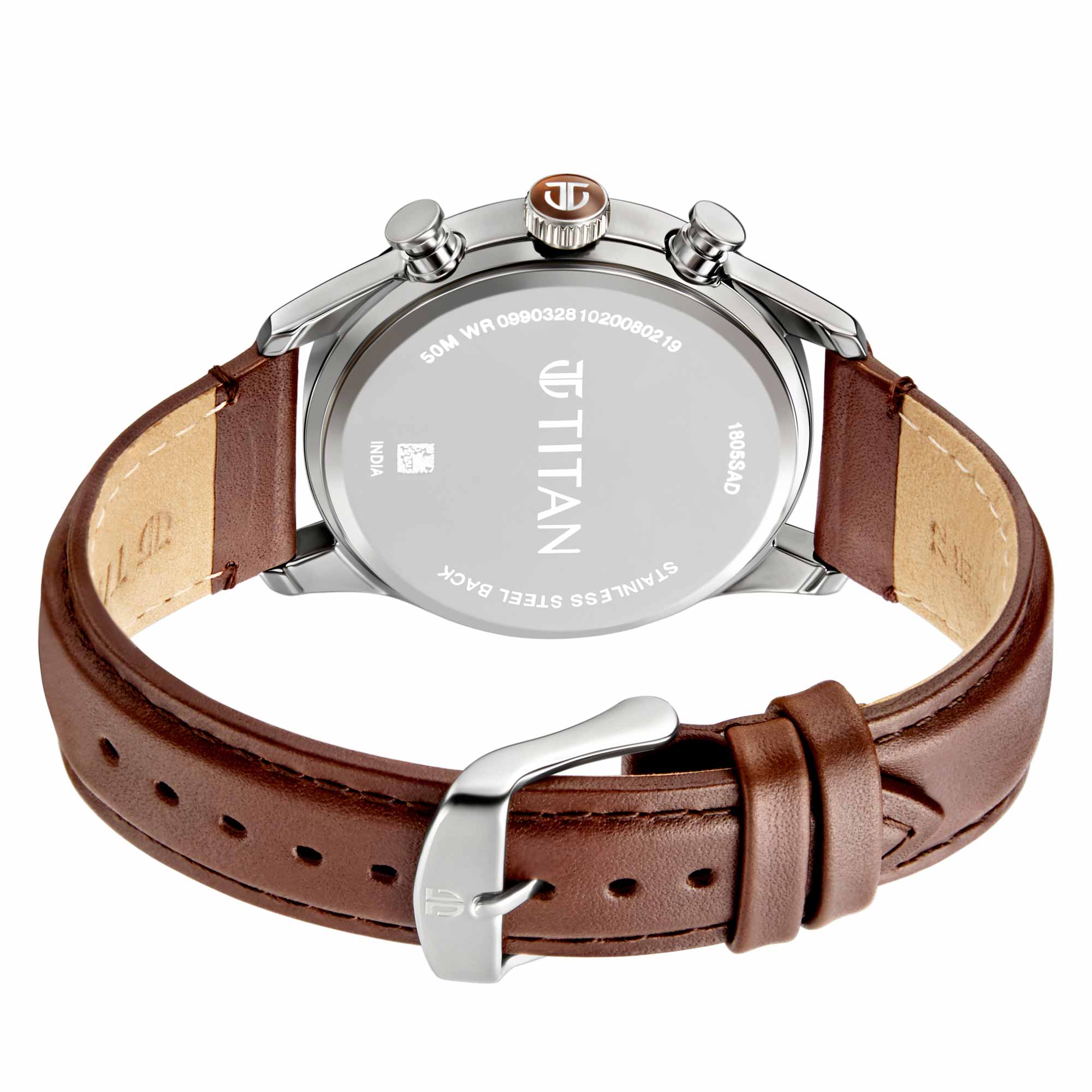 Titan Quartz Analog Leather Strap Watch for Men