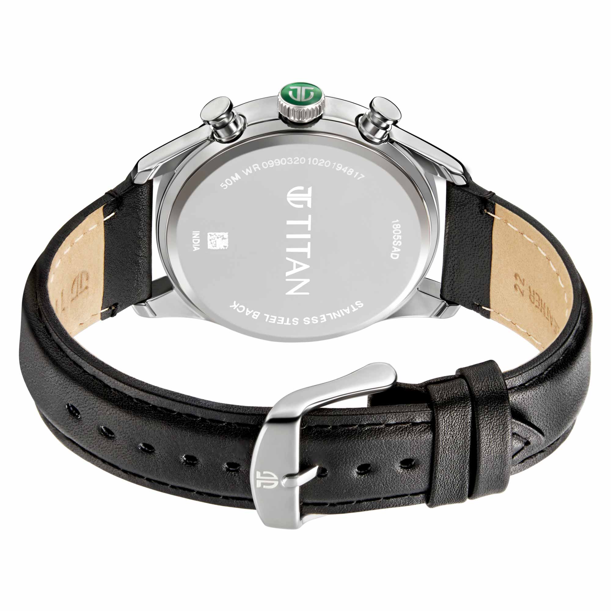 Titan Quartz Analog Leather Strap Watch for Men