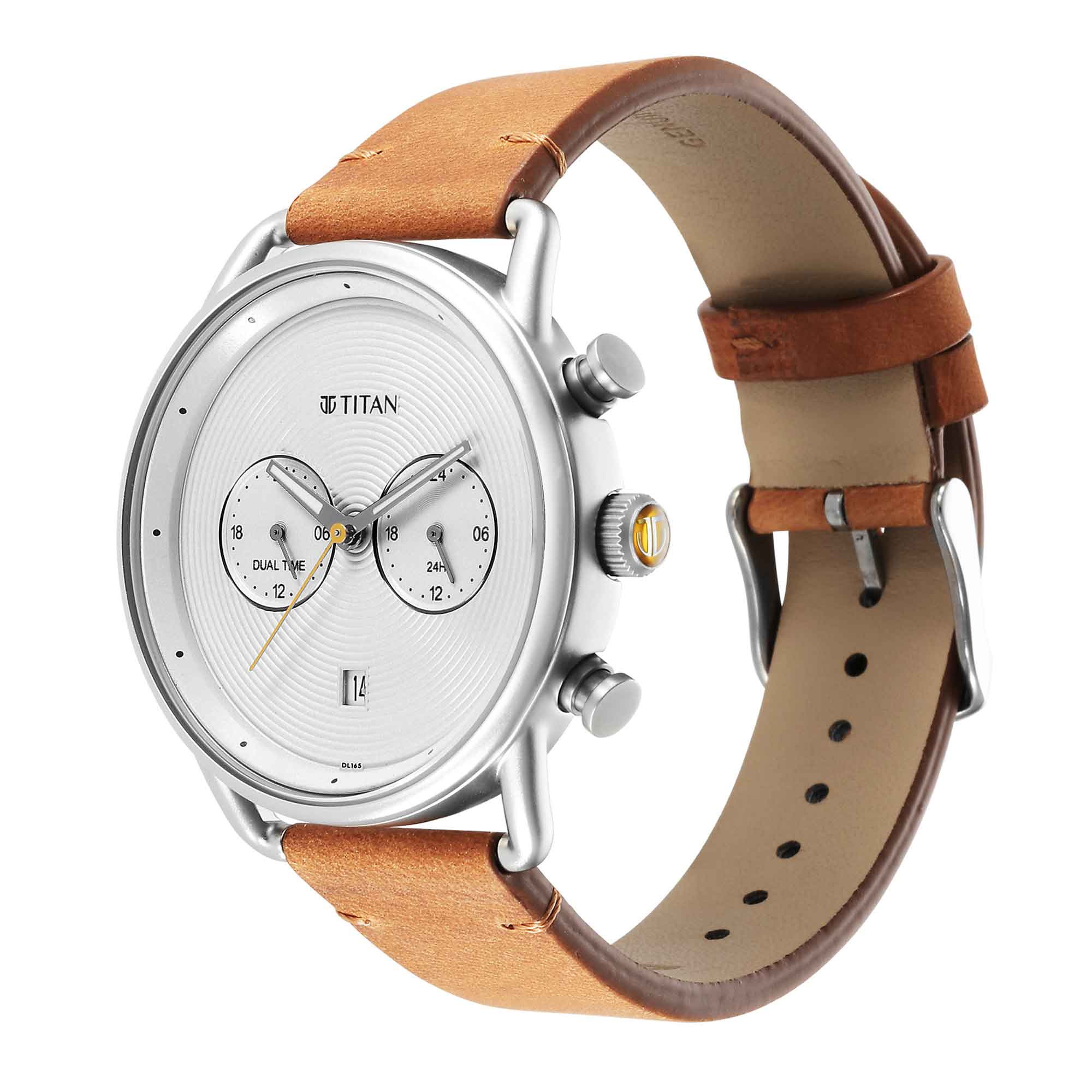 Titan Quartz Analog Leather Strap Watch for Men