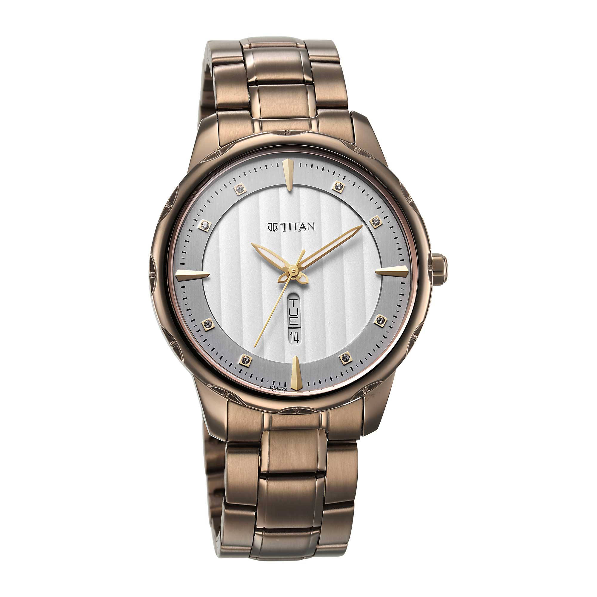 Titan Regalia Opulent White Dial Watch for Men