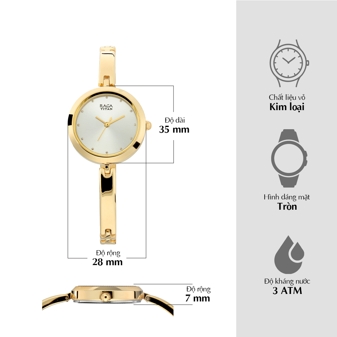 Titan Raga Viva Silver Dial Women Watch With Metal Strap