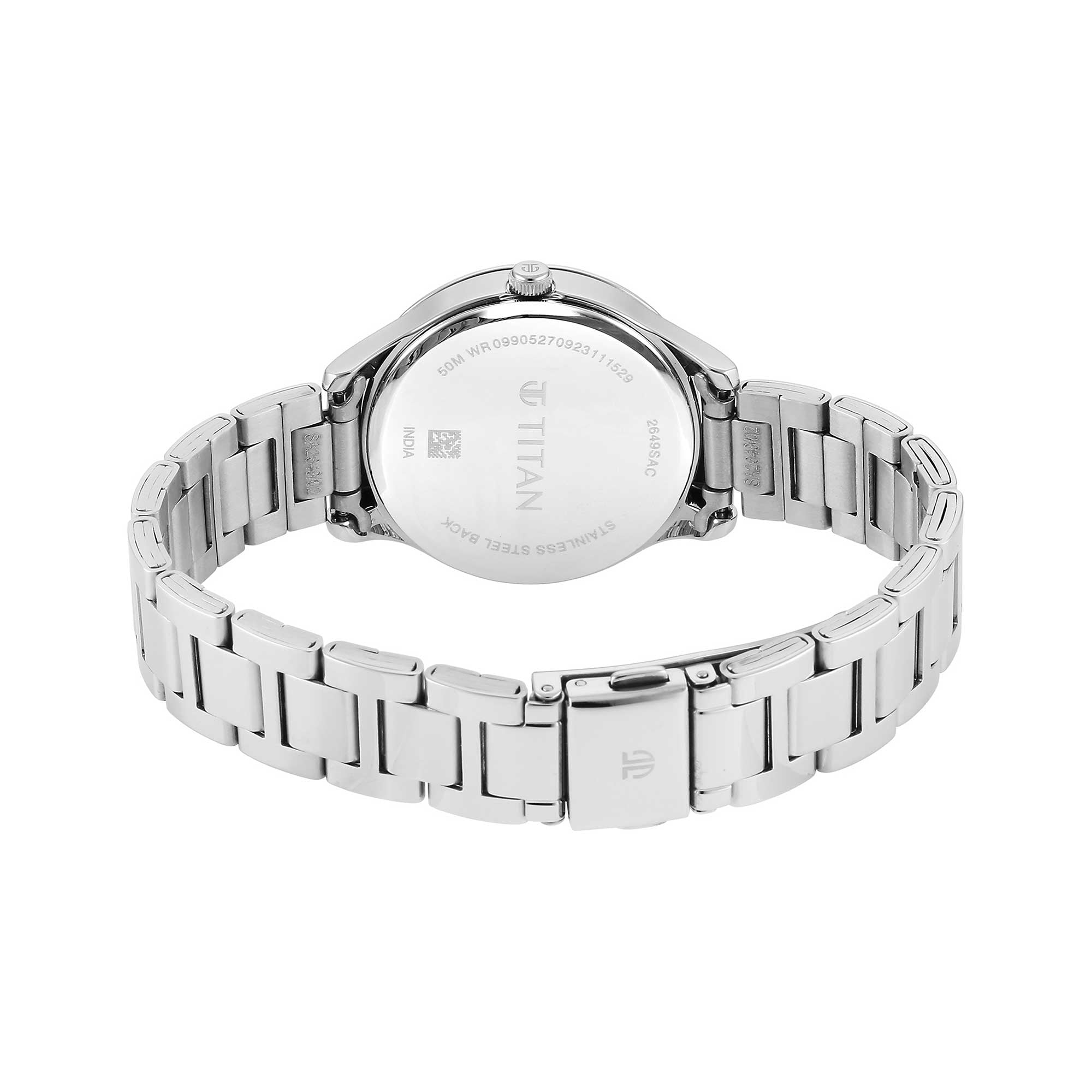 Titan Yin & Yang Silver Dial Analog Stainless steel Strap Watch for Women