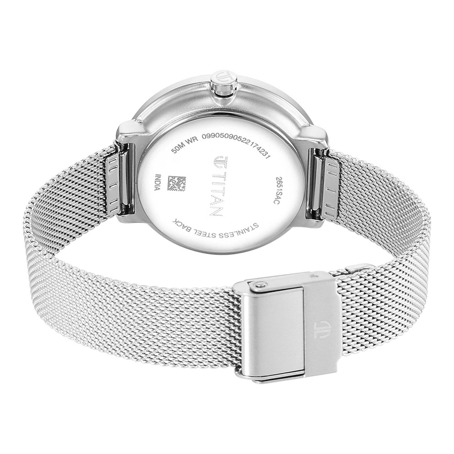 Titan Pastel Dreams White Dial Analog Metal Strap watch for Women