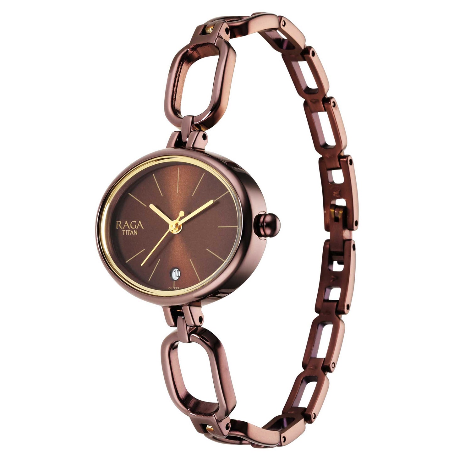 Titan Raga Viva Brown Dial Analog Metal Strap Watch for Women