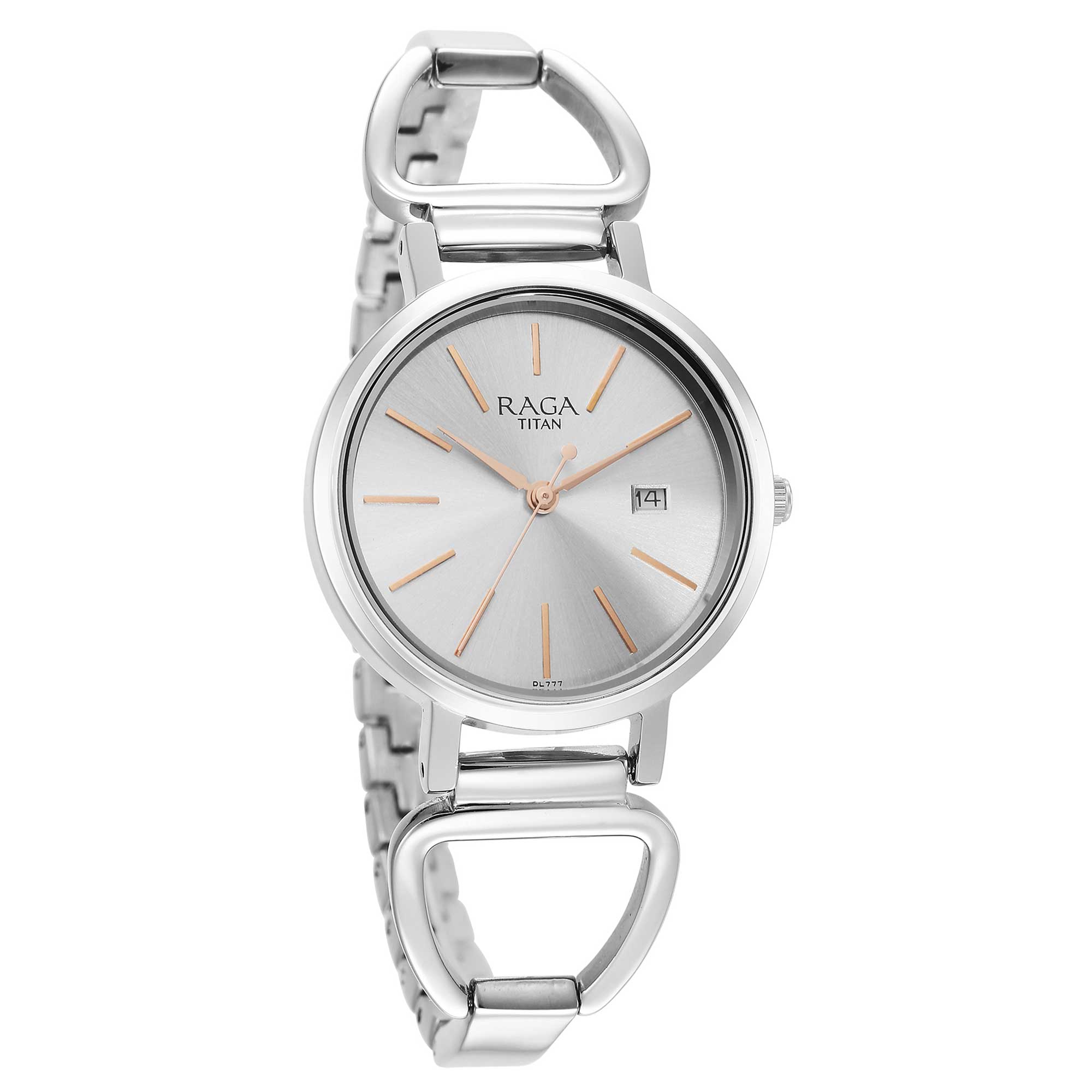 Titan Raga Viva Silver Analog Date Metal Strap watch for Women