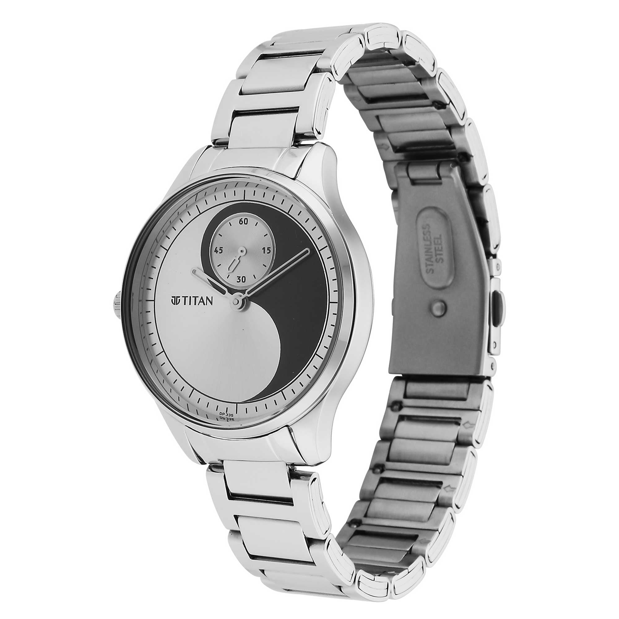 Titan Yin & Yang Black Dial Analog Stainless steel Strap Watch for Women