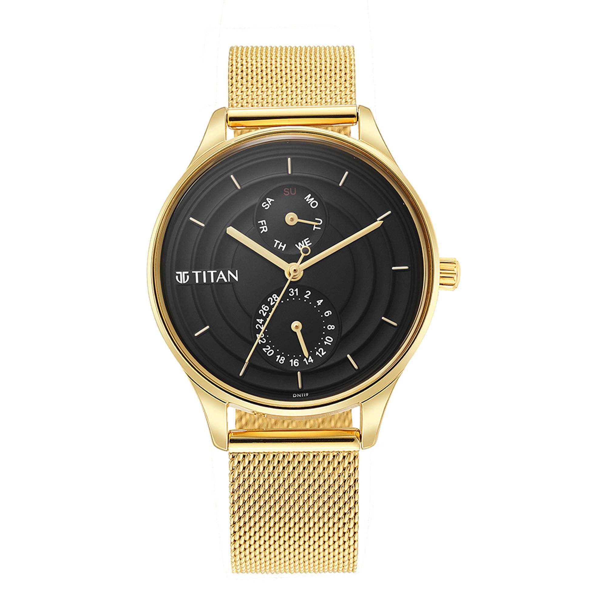 Titan Neo Workdays Black Dial Multi Stainless Steel Strap watch for Women