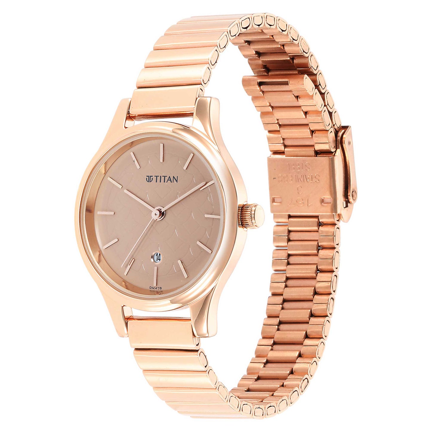 Women Karishma Brown Dial Metal Strap Watch