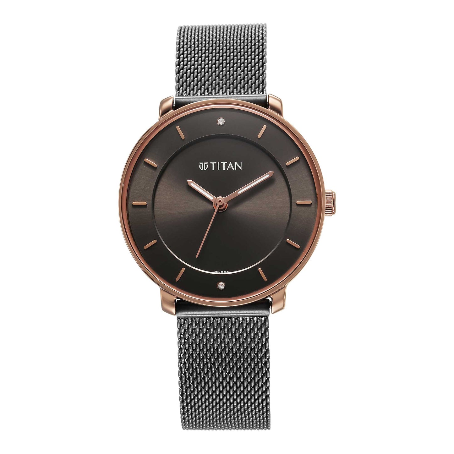 Titan Noir Anthracite Dial Analog Metal Strap Watch for Women