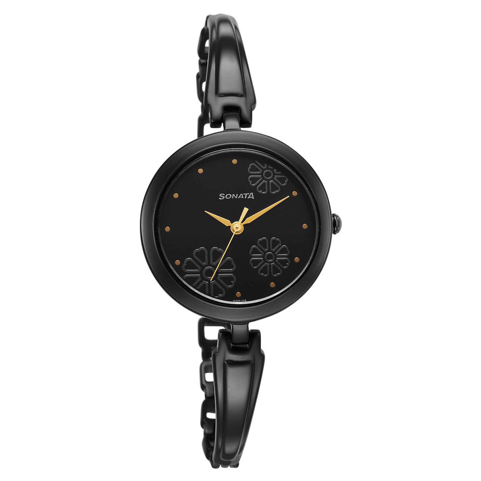 Sonata Utsav Black Dial Watch for Women