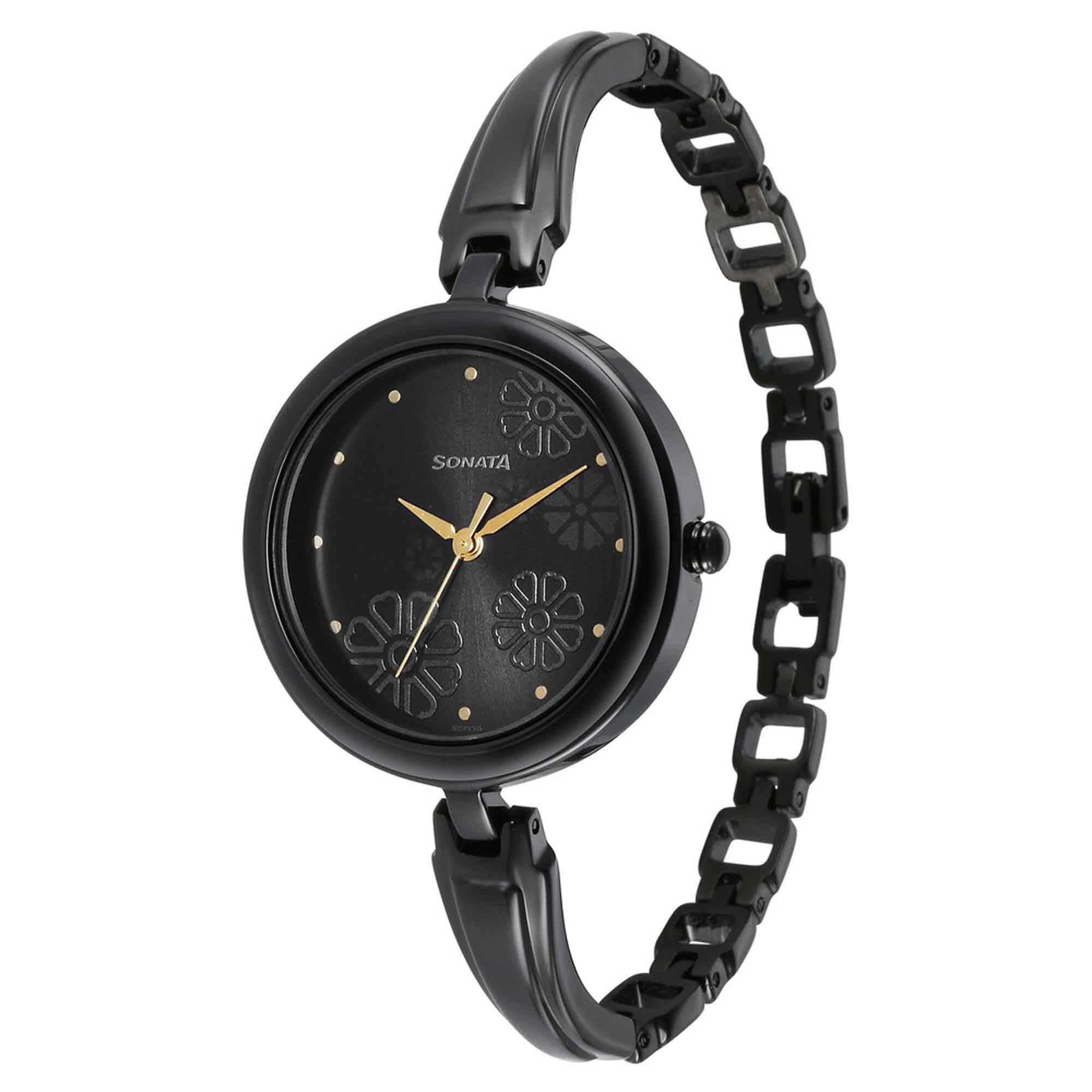 Sonata Utsav Black Dial Watch for Women