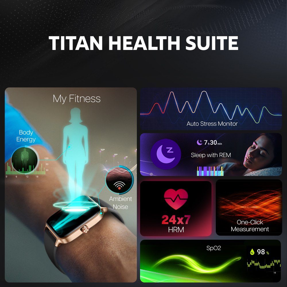 Titan Traveller with 4.52 cm AMOLED Display, BT Calling, India's First FitVerse Smartwatch with Wine Red Leather Strap