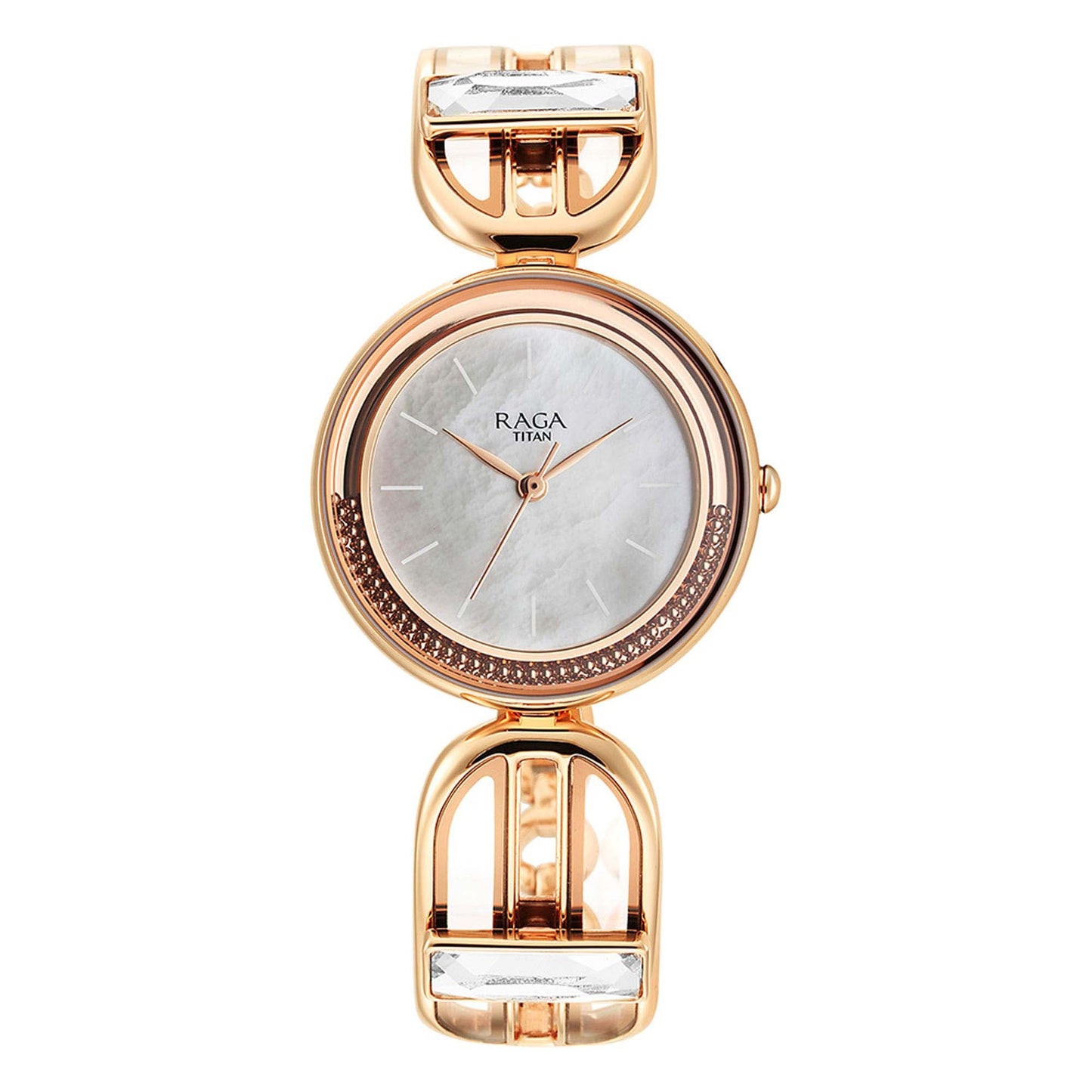 Titan Raga Delight Mother Of Pearl Dial Women Watch With Metal Strap