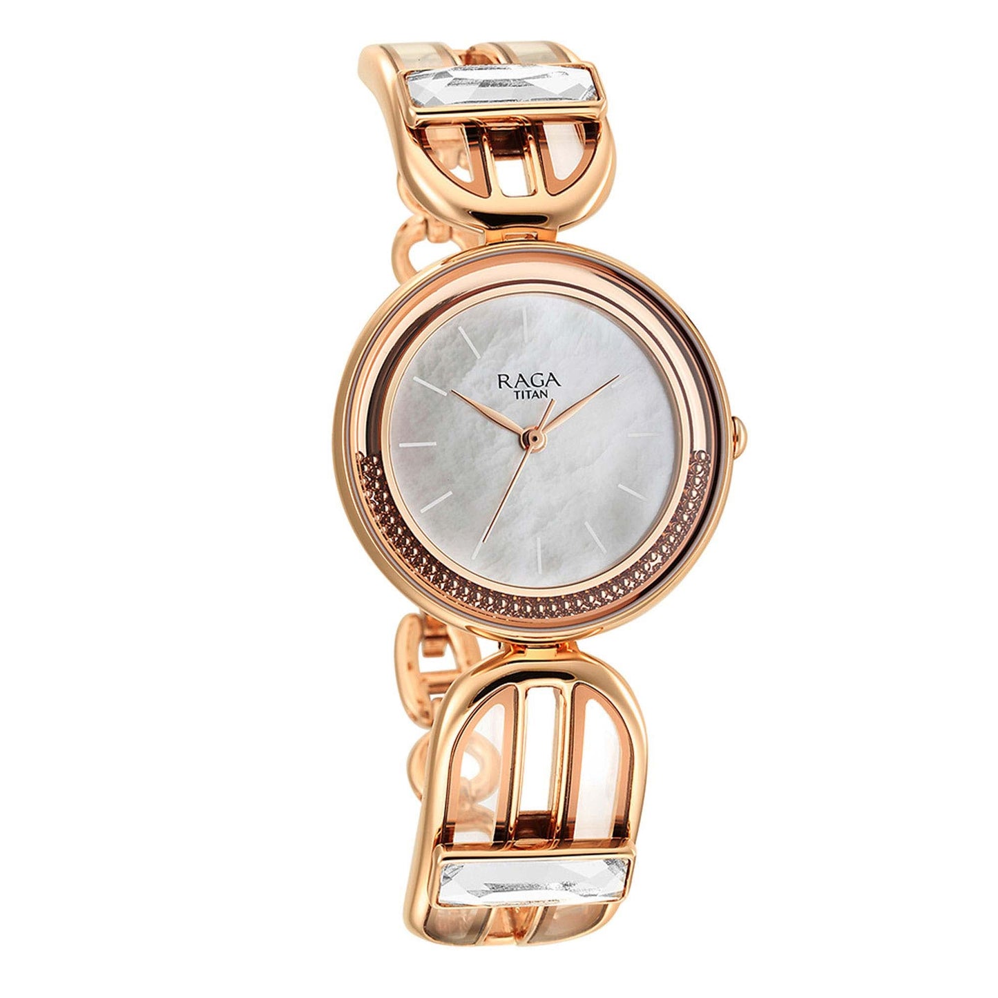 Titan Raga Delight Mother Of Pearl Dial Women Watch With Metal Strap